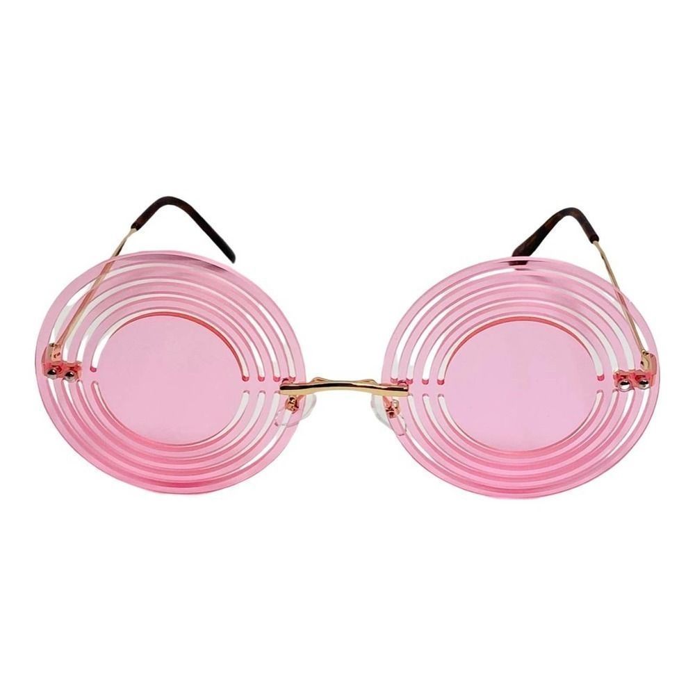 6091 | Pink Round Novelty Sunglasses